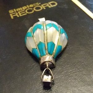 Vintage turquoise/MOP pendant